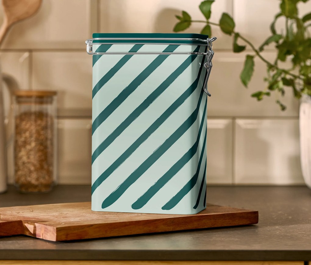 Dóza na kávu, s pásikmi