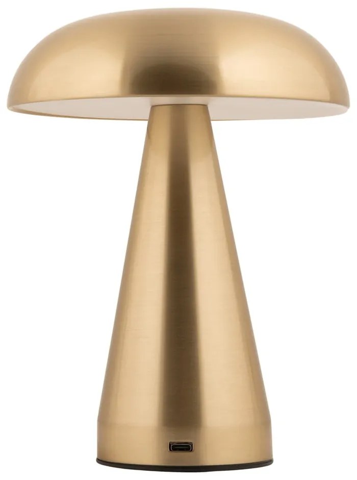 LED stmievateľná stolová lampa v zlatej farbe s kovovým tienidlom (výška 20,5 cm) Rachel – Leitmotiv