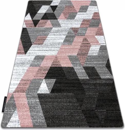 Koberec INTERO TECHNIC 3D Romby Trojuholníky ružový - 120x170 cm
