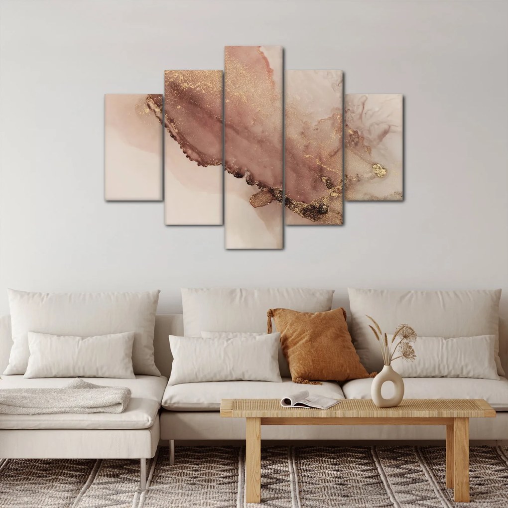 Obraz - Zlaté trblietky (150x105 cm)