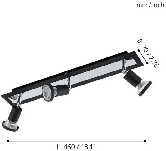 Eglo 94965 - LED Bodové svietidlo SARRIA 3xGU10-LED/5W/230V