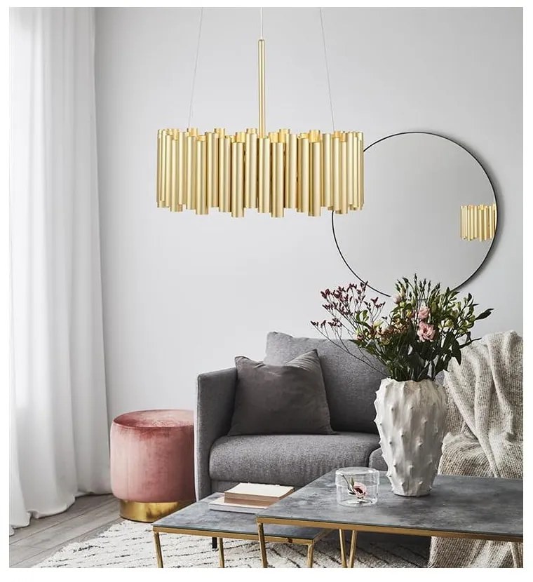 Závesné svietidlo v zlatej farbe Markslöjd Level 3L