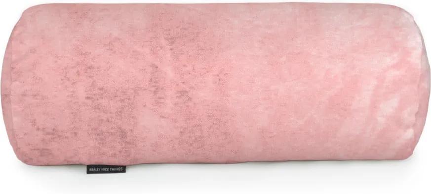 Ružový dekoratívny vankúš Velvet Atelier, 50 × 20 cm