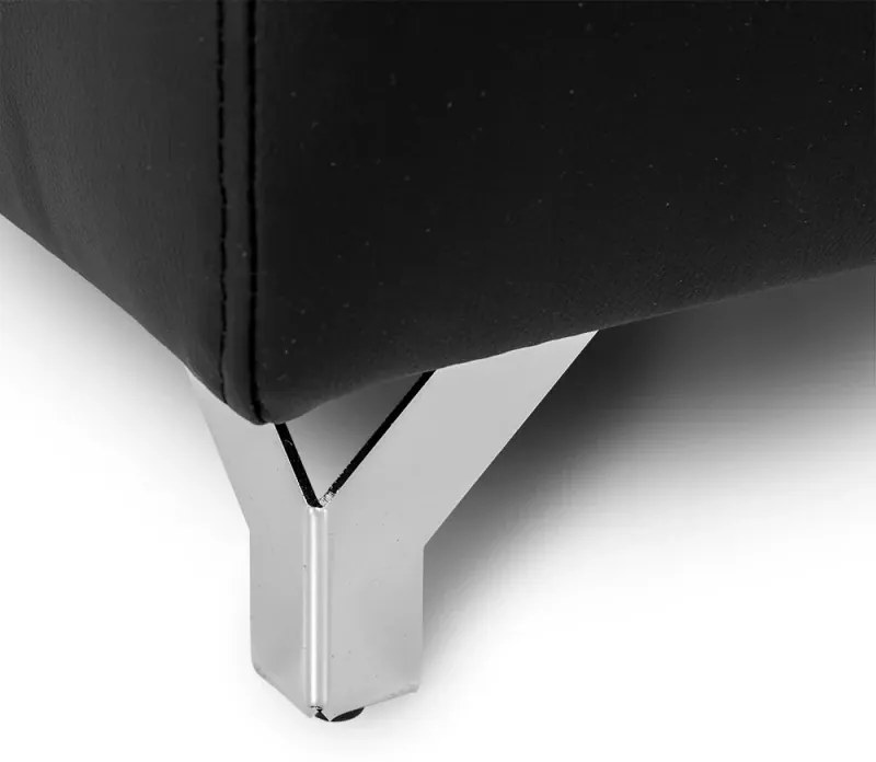 Kožená sedacia súprava FABIO, čierná, pravá