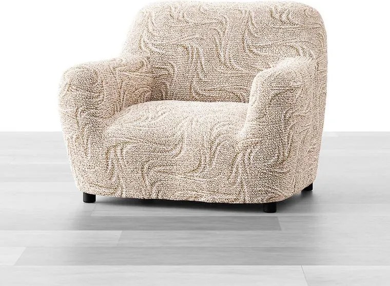 Bielastické poťahy BRILLANTE béžové kreslo (š. 60 - 110 cm)