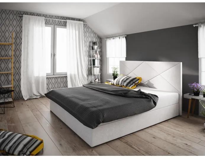 Moderná posteľ s úložným priestorom 140x200 STIG 4 - béžová