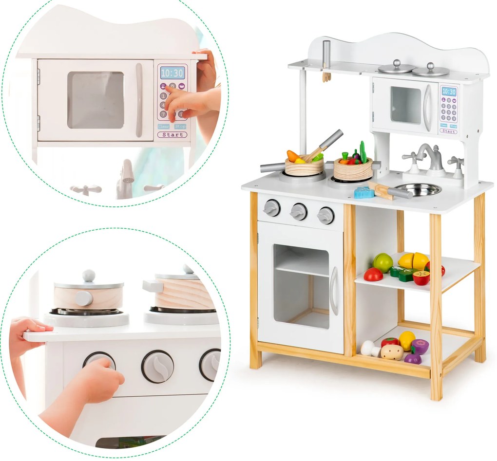 Drevená kuchynka pre deti + príslušenstvo