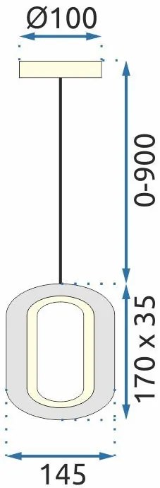 Toolight Toolight, LED krištáľové závesné svietidlo, 7W, 4000K, 500lm, G114-1CP, zlatá, OSW-09709
