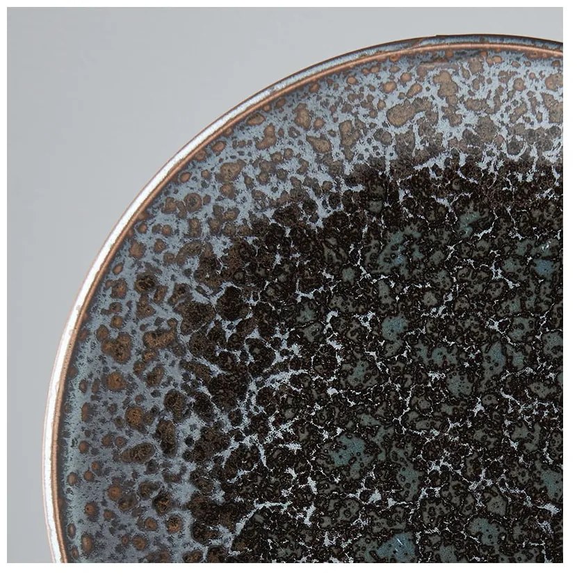 Čierno-sivý keramický tanier Mij Pearl, ø 25 cm