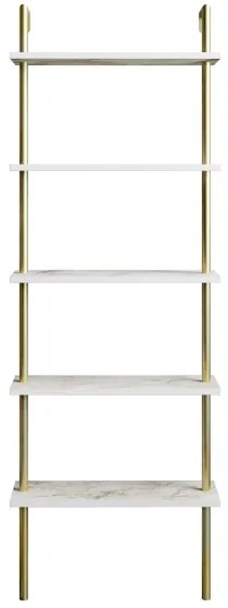 Knižnica PAULA 174x60 cm biela/zlatá