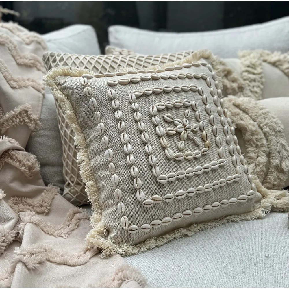 Bavlnená obliečka na vankúš 43x43 cm Seashells – Mioli Decor