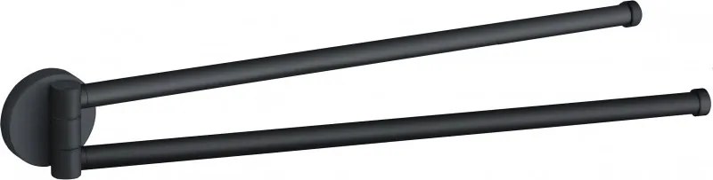 Mexen Remo otočný dvojitý vešiak na uteráky, čierna - 70507255-70