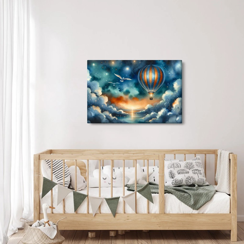 Obraz - Lietať nočnou oblohou (90x60 cm)