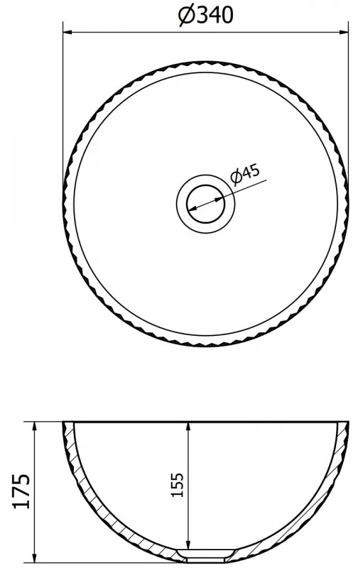 Mexen Dora, sklenené umývadlo na dosku 34 x 34 cm, číra, 24113400