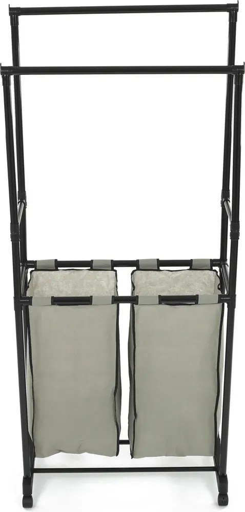 Stojan s úložným priestorom GD-176 BK, plast, čierna