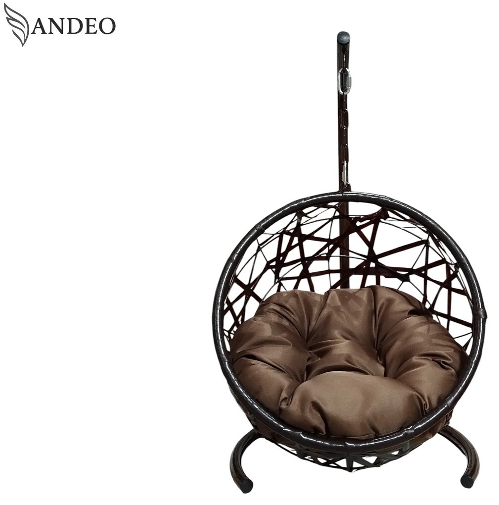 Závesné hojdacie kreslo pre mačky MOON - hnedé