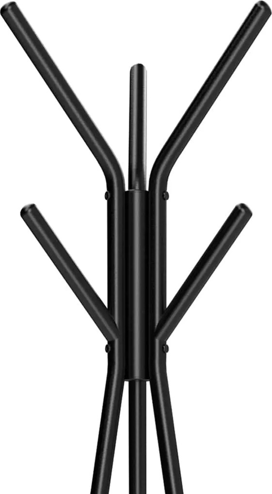 Drevený vešiakový stojan na kabáty v tvare stromu, rustikálna hnedá farba