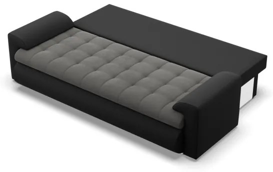 Trojmiestna rozkladacia sedačka FORESTA tmavosivá / čierna