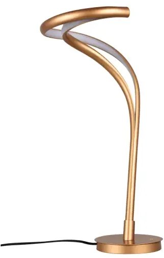Dizajnová stmievateľná stolová lampa Twist zlatá