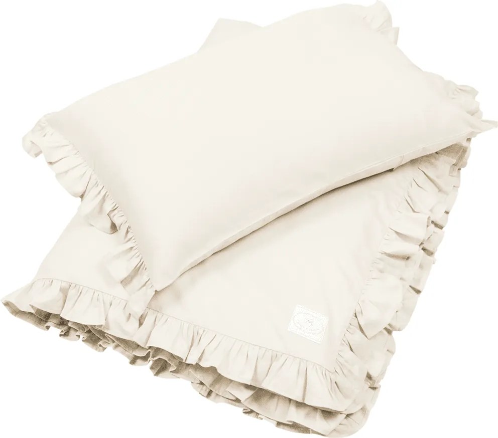 Junior obliečky s volánikmi vanilka 100x135cm