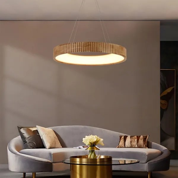 Brilagi - LED luster na lanku FALCON WOOD MODERN LED/40W/230V pr. 60 cm drevo