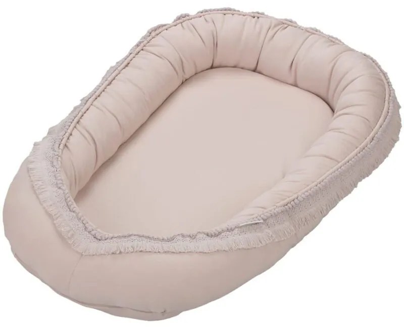 Hniezdo pre bábätko Boho púdrovo ružová