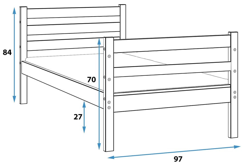 BMS Group BMS Poschodová posteľ Eryk 190cm x 90cm - prírodná