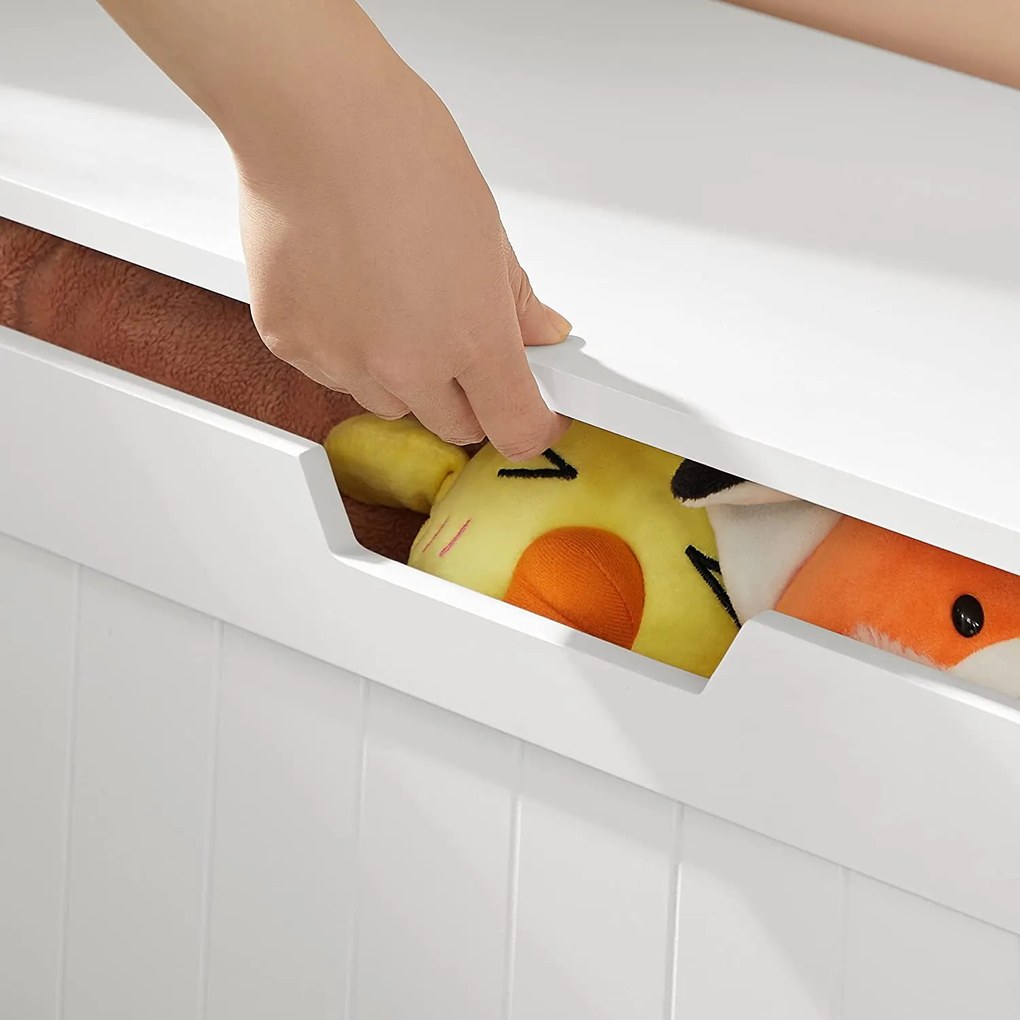 Box na hračky, úložný box, veľká kapacita, biely