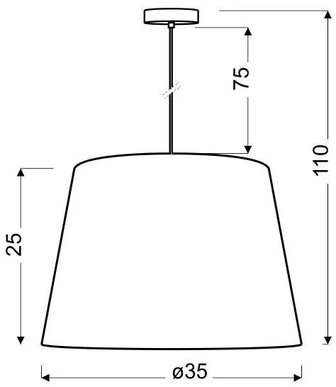 Luster na lanku AMERICANO 1xE27/60W/230V
