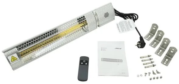 Infražiarič 1000/2000W/230V IP55 + diaľkové ovládanie