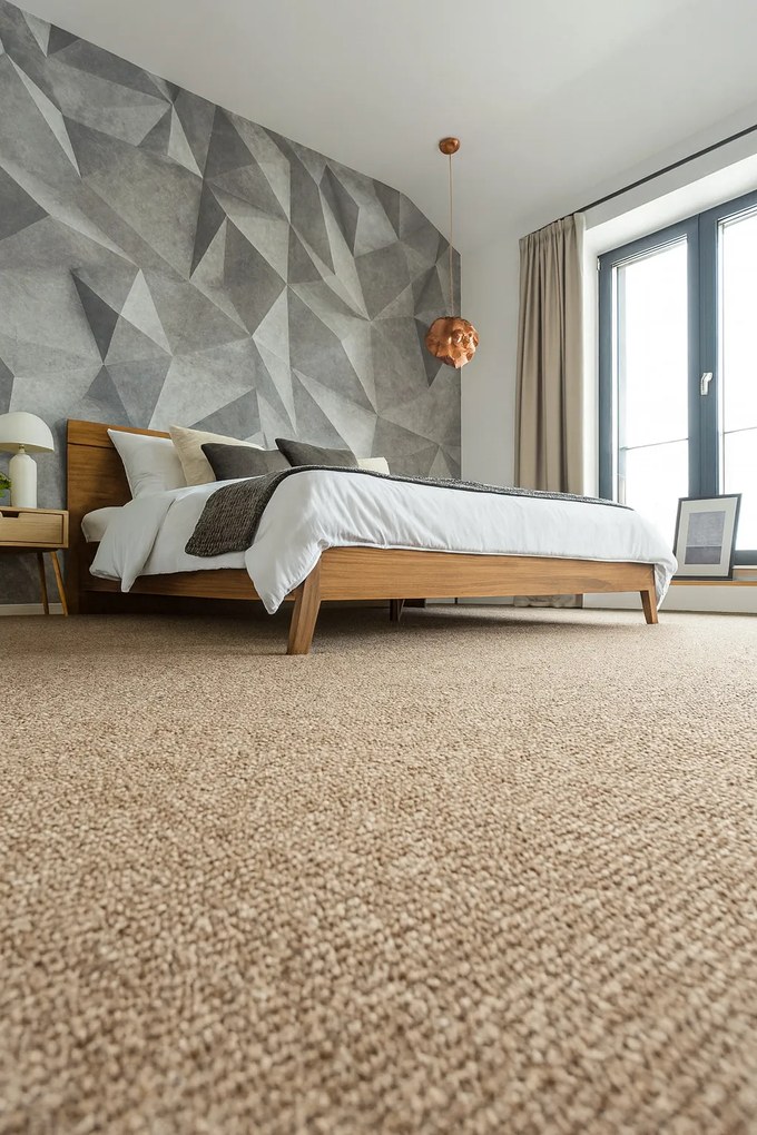 Koberec metráž Novelle 90, na mieru, šíře 3m,4m, hnedá, twinback (filc+juta), obývacia izba, Betap