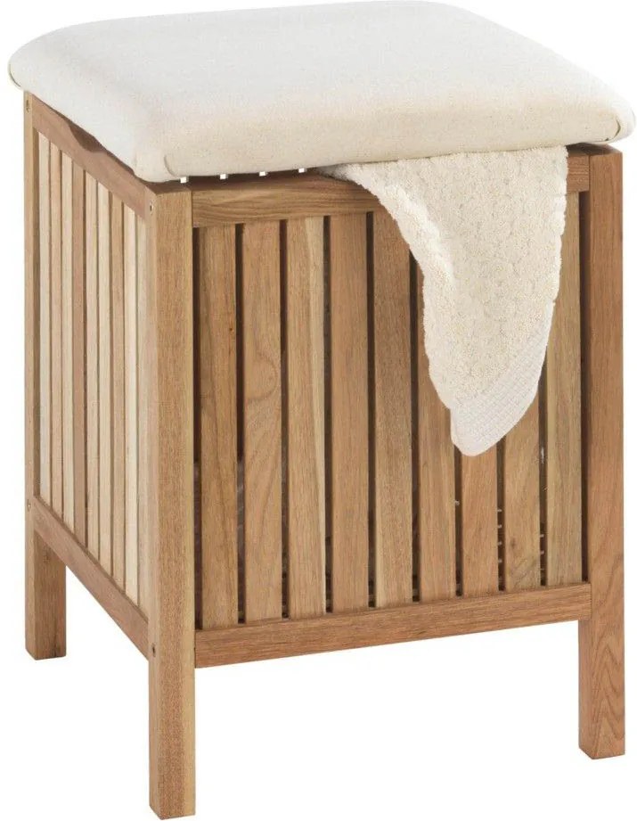 WENKO Norway Dřevěná stolička s úložným prostorem