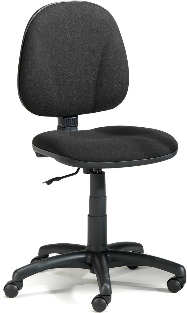 Kancelárska stolička DOVER s nízkym operadlom, čierna / čierna