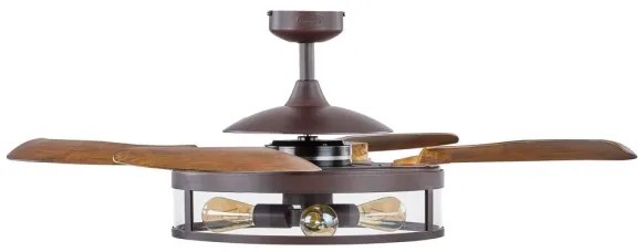 FANAWAY 212925 - LED Stropný ventilátor CLASSIC 3xE27/4W/230V hnedá + DO