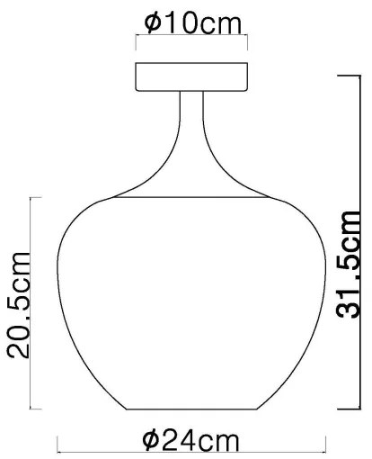 Globo 15548DG - Stropné svietidlo MAXY 1xE27/40W/230V medená