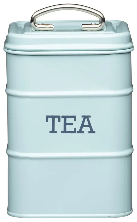 Zelenomodrá plechová dóza na čaj Kitchen Craft Nostalgia