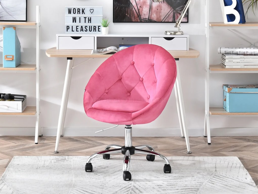 Kreslo Lush 4 (ružová + chrómová). Akcia -13%. Vlastná spoľahlivá doprava až k Vám domov. 1110255