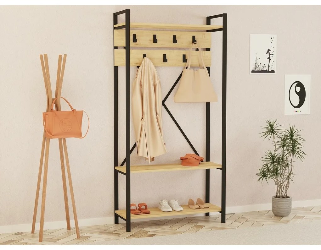 Vešiak s botníkom Alfa Sapphire and Grey