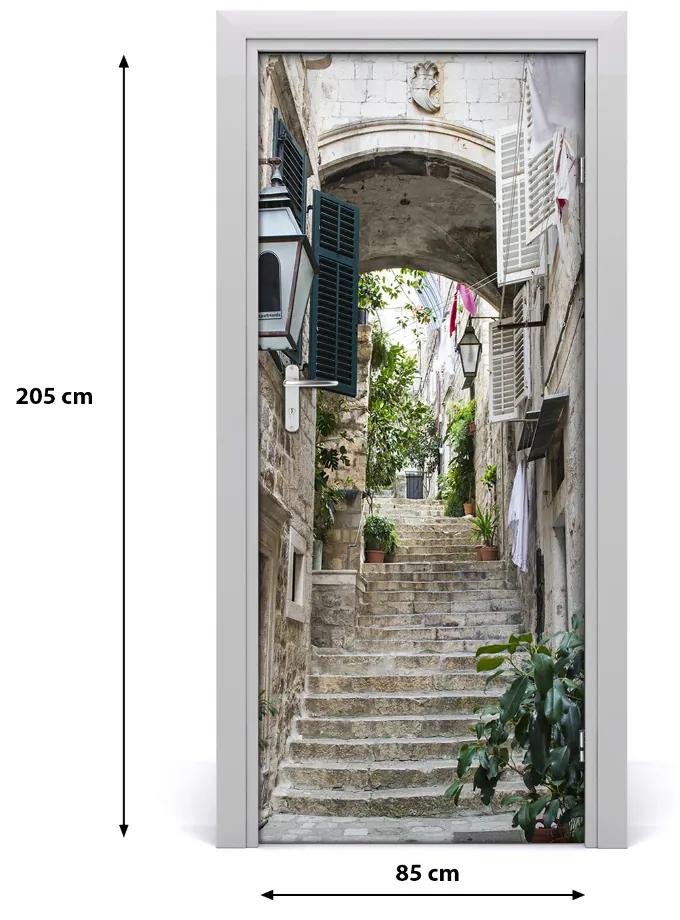 Fototapeta samolepiace dvere Dubrovník uličky 85x205 cm