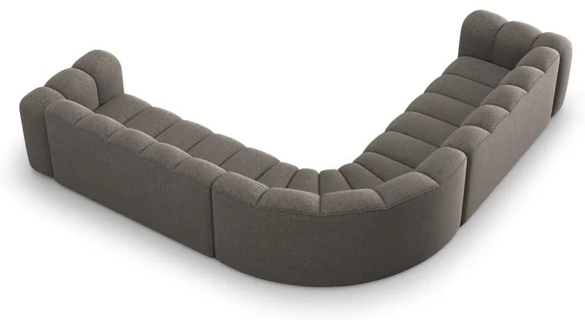 Tmavosivá ženilková modulárna rohová pohovka Lupine – Micadoni