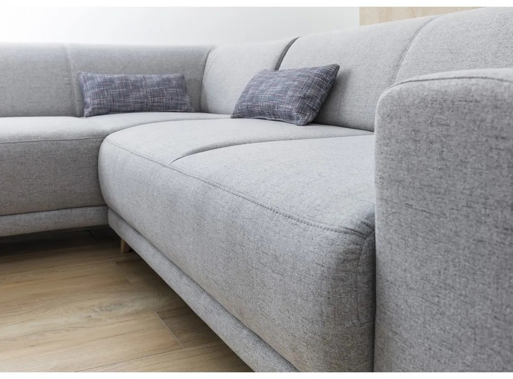 Svetlosivá rozkladacia/s úložným priestorom rohová pohovka (ľavý roh/do L) Classy Sophie – Miuform