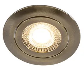 Sada 5 moderných zápustných bodových svietidiel bronz vrátane LED 3-stupňovo stmievateľné - Mio