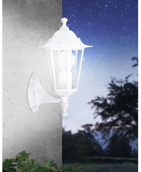 EGLO 22463 - vonkajšie nástenné svietidlo LATERNA 5 1xE27/60W biela