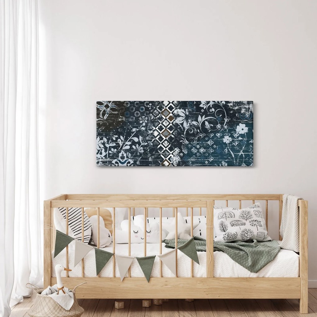 Obraz s kvetinovým dekorom (120x50 cm)