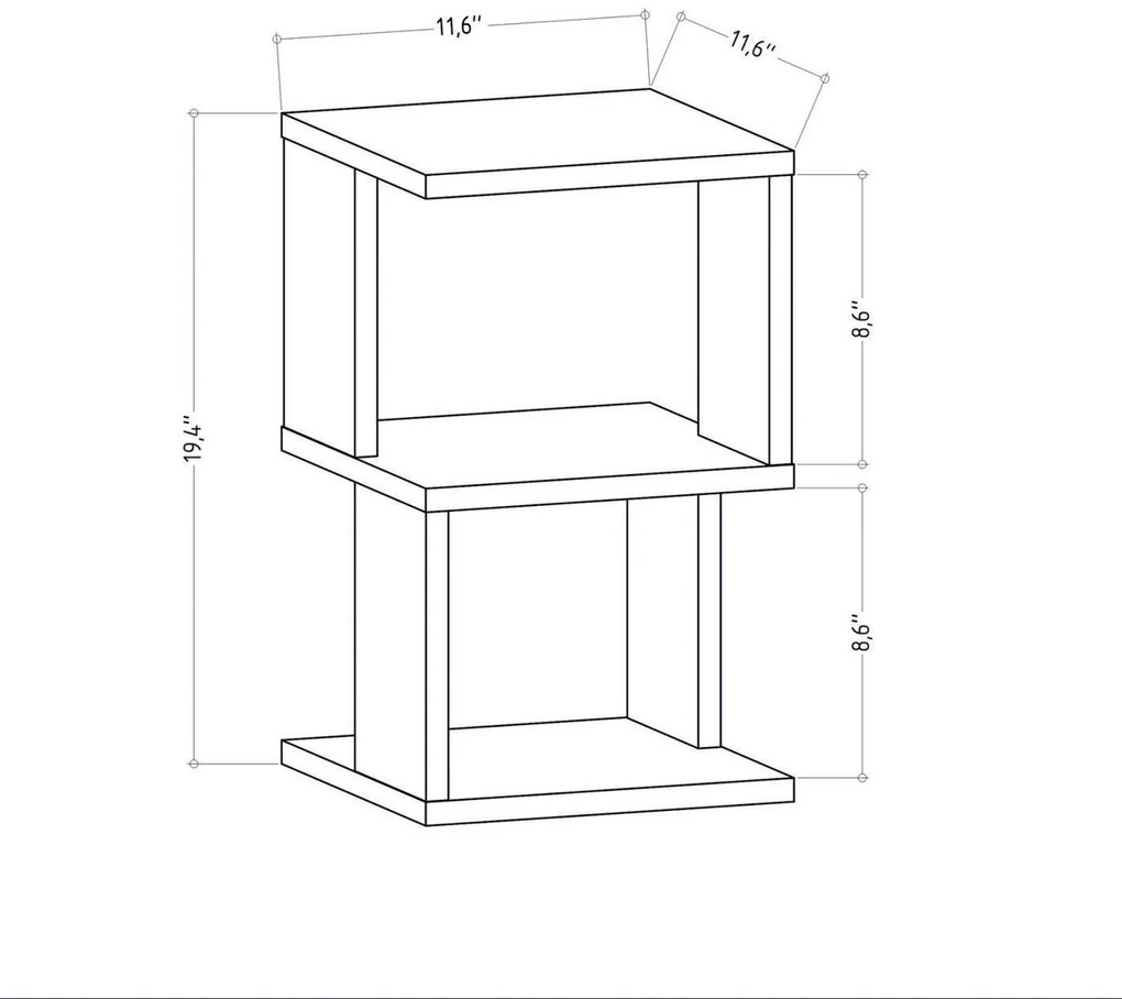 Nočný stolík Carter White Oak