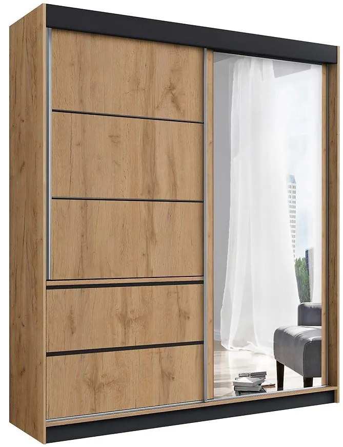 Skriňa craft zlatý 150x215