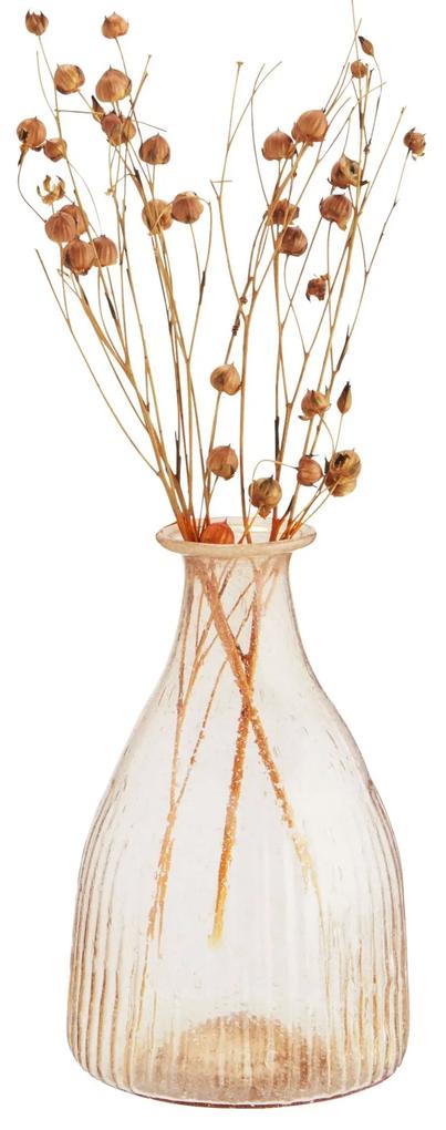 MADAM STOLTZ Váza z recyklovaného skla Light Peach 11 cm