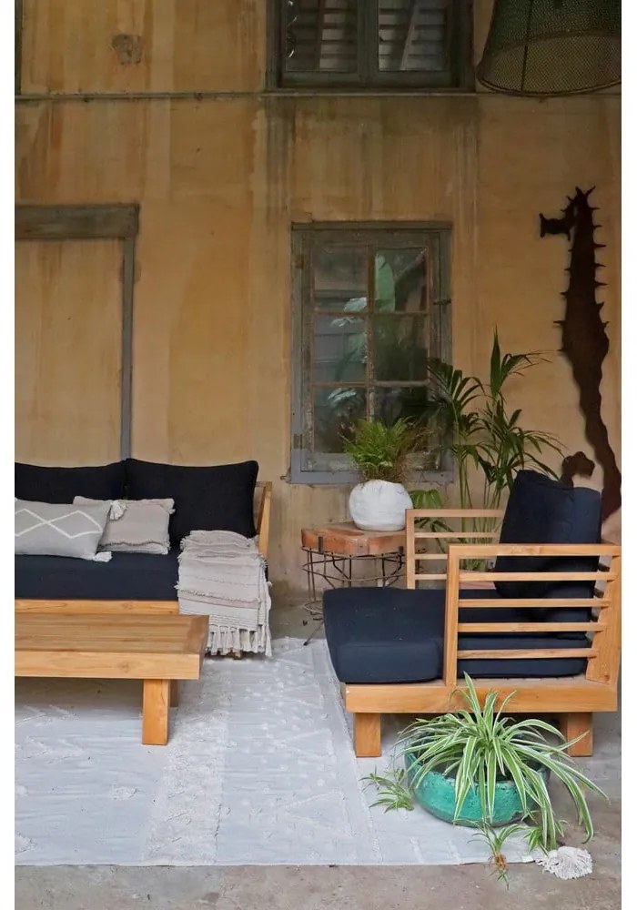 Biely prateľný ručne tkaný bavlnený koberec 200x300 cm Tribu Natural – Lorena Canals