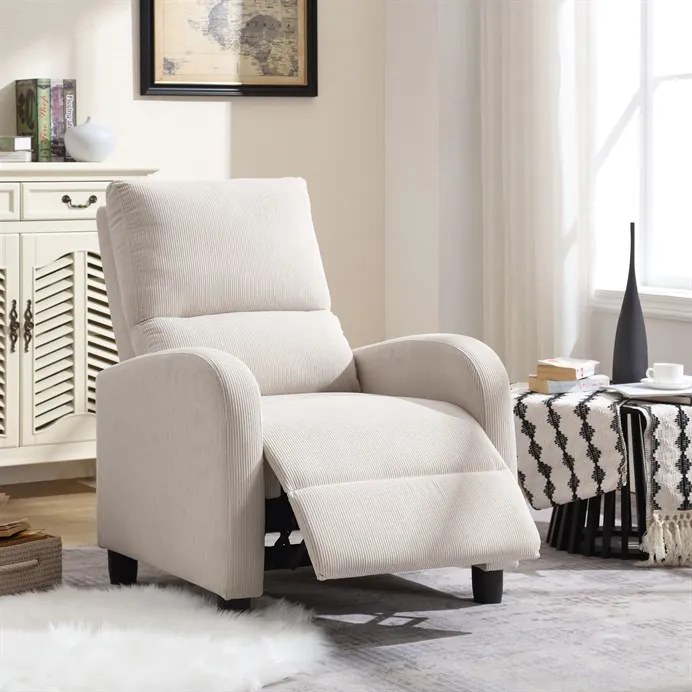 Autronic BONTEC Relaxačné kreslo, béžová, menčestrová látka, TV-4011 BGE2 Farba: Šedá