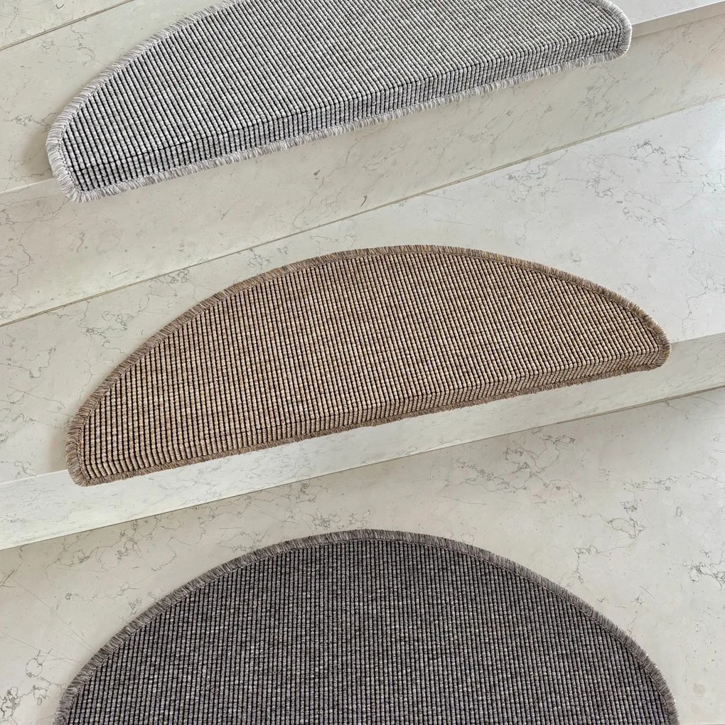Nášľapy na schody Nature NEW prírodný polkruh, samolepiaci - 28x65 polkruh (rozmer vrátane ohybu) Vopi